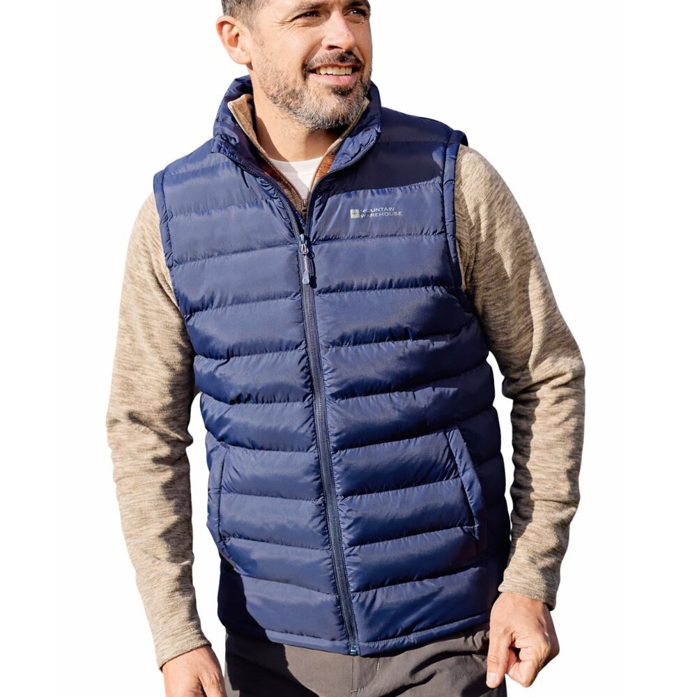 MOUNTAIN WAREHOUSE Seasons II Insulated Puffer Vest Blue Small Outdoor Hiking